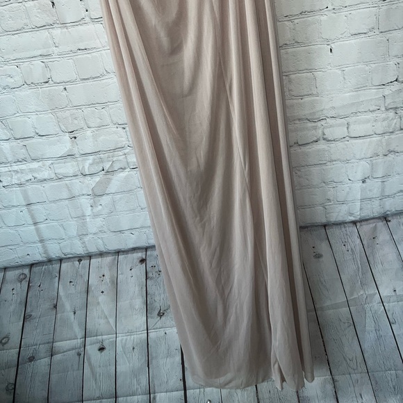 BRAND NWT David’s Bridal Gray Long Biscot Gray Dress size 0 - Picture 14 of 15